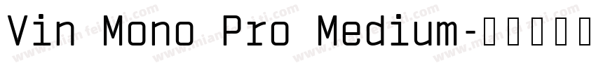 Vin Mono Pro Medium字体转换
